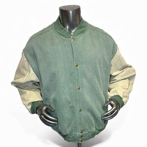 HOLLOWAY VINTAGE Green and Tan Men's Jacket